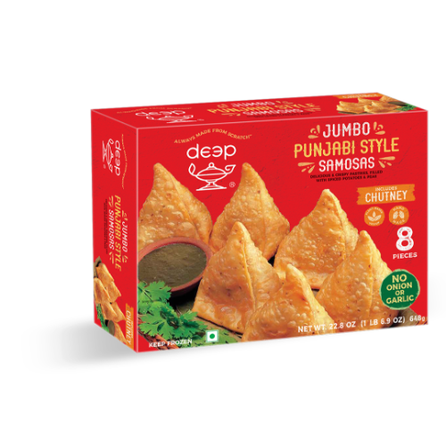 (JPS) PUNJABI SAMOSA WITH CHUTNEY 0.648KG X 8